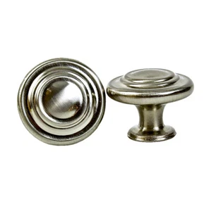 Button Knobs Handles Pulls Kitchen/Bath Cabinet Hardware in Brushed Nickel - Picture 1 of 3