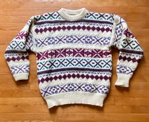 Suéter vintage Preswick & Moore para hombre M 100 % lana hecho en Escocia multicolor - Imagen 1 de 4