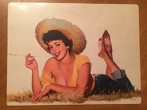 Tin Sign Vintage Metal Pin Up Girl 8 - Picture 1 of 1