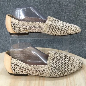 Croft & Barrow Shoes Womens 11 Slip On Flats Beige Mesh Alpargata Almond Toe - Picture 1 of 11