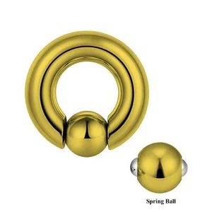 Prince Albert Piercing, Gold PA Genital Ring Jewelry, Captive Bead Ring - Picture 1 of 7