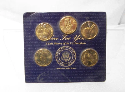 1997 Presidential Coins Five Reader’s Digest Solid Brass A Coin History - Image 1 of 2