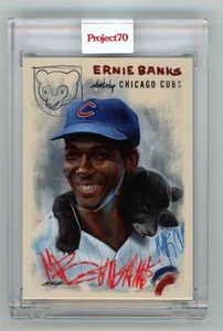 2021 Topps Project 70 Card #588 - 1954 Ernie Banks by Chuck Styles PR /1633 Cubs - Bild 1 von 2