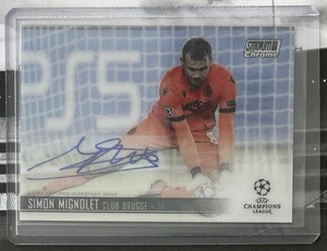 2020-21 Topps Stadium Club Chrome UCL - SIMON MIGNOLET (CLUB BRUGGE) Chrome Auto - Picture 1 of 3