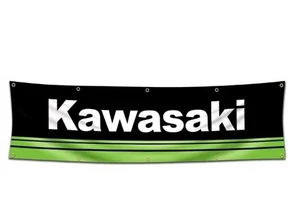 Letrero de pancarta de decoración de pared de garaje Kawasaki 2x8 pies nuevo arte de pared de cueva para hombre de motocicleta - Imagen 1 de 4