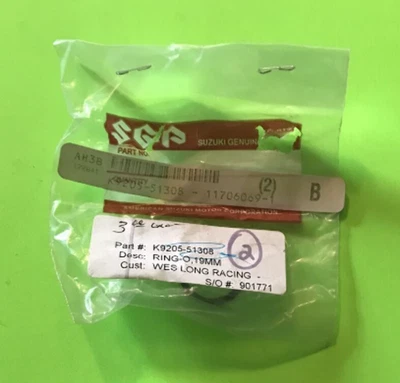 SUZUKI GENUINE NOS Motorcycle RING-O 18.8X2.4 O-Ring Seal K9205-51308 - Image 1 of 4