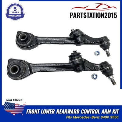 Fits Mercedes-Benz S400 S550 Front Lower Rearward Control Arm Kit w/ Ball Joint - Image 1 of 4