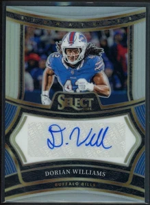 Panini Select Dorian Williams Select Signatures Silver Prizm Auto 2024 - Imagen 1 de 2