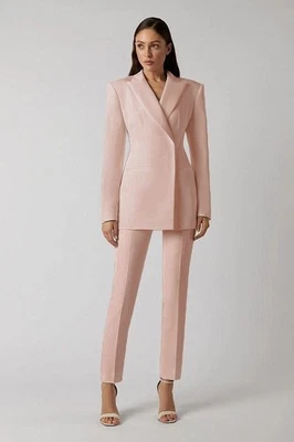 Traje Para Mujer Formal Negocios Boda Dama Oficina Trabajo Abrigo Pantalón Calce Ajustado Foto 1 de 4