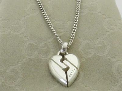 Gucci Sterling Silver Knot Heart Pendant Necklace - Image 1 of 4