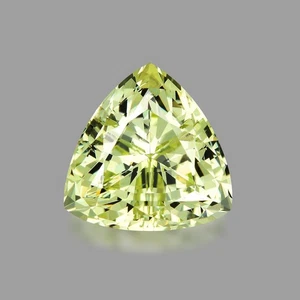 1.52cts CALIBRATED 7mm TRILLIANT CUT TANZANIAN PASTEL CANARY GREEN CHRYSOBERYL - Picture 1 of 1