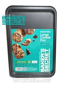 Sartén para galletas grande antiadherente Baker's Secret 18,7" x 12,6" apta para lavavajillas NUEVO - Imagen 1 de 3