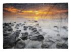 Handtuch Strandhandtuch Saunatuch Kuscheldecke  mit Fotomotiv Felsen Steine Meer