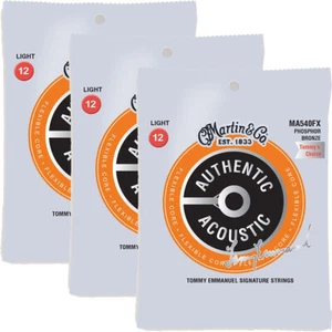 3-Pack Martin MA540FX Tommy Emmanuel Flex Phosphor Acoustic Guitar Strings 12-54 - Picture 1 of 1