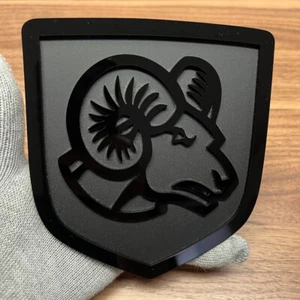 Tailgate Emblem Badge for Dodge Ram 1500 2500 3500 09-18 Black Head - Picture 1 of 2