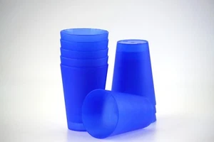 30 vasos azules 0,4 vasos de plástico vasos reutilizables vasos de fiesta vasos reutilizables - Imagen 1 de 5