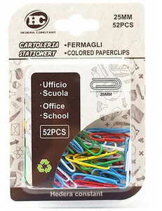 Confezione da 52 pezzi GRAFFETTE COLORATE Fermagli PER SCUOLA Fogli UFFICIO - Imagen 1 de 1