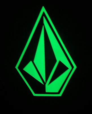 Glow in Dark Volcom Stone Sticker XXL 10" Team Surf Skate Snowboard Car Decals - Image 1 of 3
