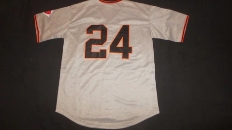 ***NEW" ******WILLIE MAYS****NEW YORK GIANTS***GREY AWAY **JERSEY M&N 40 MED.*** Cover
