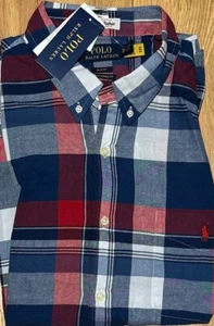 Ralph Lauren Polo Indian Madras Short Sleeve Button Up Shirt - Men's XL NWT - Picture 1 of 1