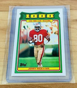 1988 Topps Jerry Rice 1000 Yard Club Card #4 Vintage 80’s NFL 49ers Mint - Picture 1 of 2