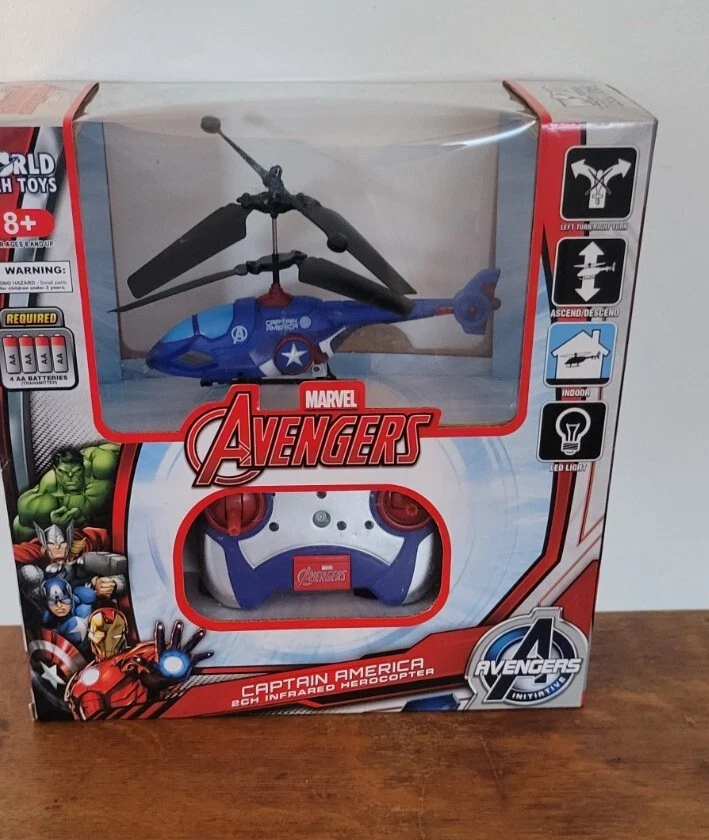 WorldTech Marvel Avengers 2ch Infrared Herocopter  CAPTAIN AMERICA New - Image 1 of 4