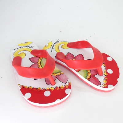 Dolce Gabbana Girls Flip Flops Beach Sandals Kids Holiday Sliders EU24 UK 7 - Image 1 of 4