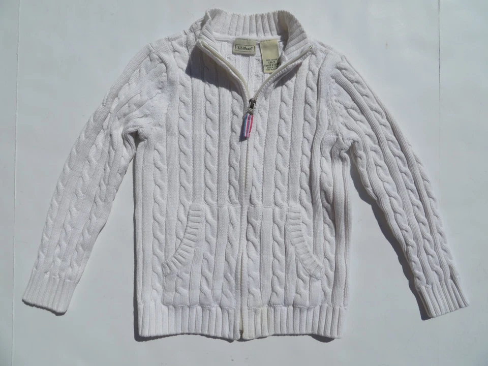Suéter L.L.Bean 6X-7 Cárdigan Cremallera Completa Niñas Niños Niños 100% Algodón ll bean Foto 1 de 4