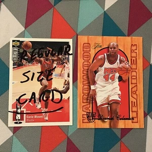 Derrick Coleman #17 nets HOF 👑 oversized Proof 👑 1995-96 FLAIR HARDWOOD LEADER - Picture 1 of 2