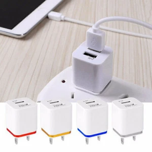 USB Double Fast Charger Adapter 1A 2A 5V For iPhone Samsung Huawei Xiaomi - Zdjęcie 1 z 13