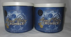 Bath & Body Works 3-wick Scented Candle Lot Set of 2 MIXED BERRY CRUMBLE - Picture 1 of 4