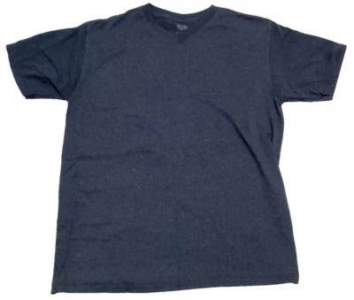 Fruit Loom Dark Blue T-Shirt Youth XXL 18 Boys V-Neck Cotton Blend Stretch - Image 1 of 2
