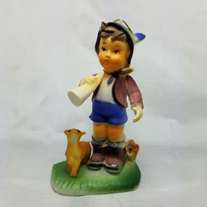 DE COLECCIÓN Adorno NIÑO CON CUERNO Plástico ~ Hecho en Hong Kong RARO - Imagen 1 de 10