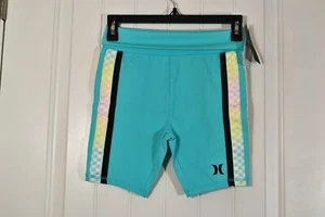 NWT YOUTH KIDS GIRLS HURLEY LIGHT AQUA HIGH RISE FIT SHORTS SZ S, M, L - Picture 1 of 6