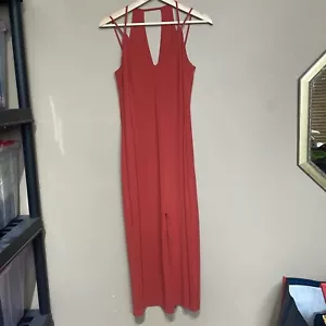 Bailey 44 Womens Red Strappy Side Slit Formal Maxi Dress Size Medium - Picture 1 of 8