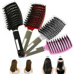 2025 Women Detangling Hairbrush Nylon Bristle Hair Scalp Massage Comb Hair Brush - Picture 1 of 13