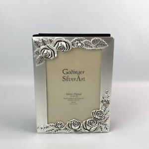 (2) Godinger Silver Art Silver Plated 4”x 6” Rose Picture Photo Album 100 Photos