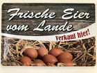 Metall Schild 20x30cm Frische Eier vom Lande Verkauf hier Hhner Blechschild