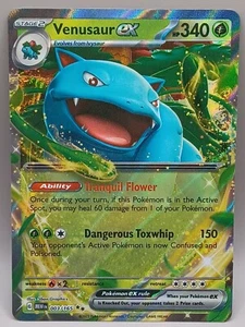 Pokemon Venusaur EX Double Rare Holo English Scarlet & Violet 151 - 003/165 NM - Picture 1 of 2