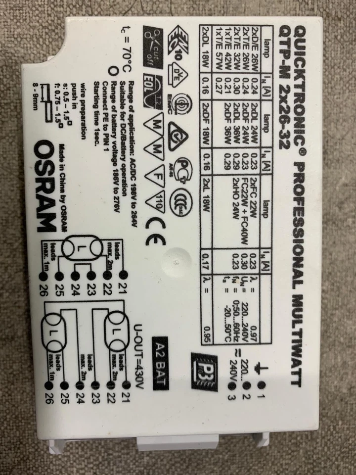 Alimentatore Elettronico per Button Flos 1x22 + 40w Circolina T5 - Immagine 1 di 1