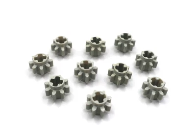 LEGO TECHNIC 10 x GEAR COG 8 TOOTH LIGHT GREY - ENGINE GEARBOX  3647 - Image 1 of 2