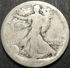 1917-D OBVERSE WALKING LIBERTY SILVER HALF DOLLAR 50 CENT COIN ONLY 765.4K MINT - Picture 1 of 2