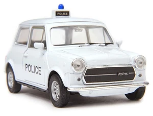 Welly Mini Cooper 1300 Police White 1:34 1:39 Scales 4.5 Inch Diecast Car in Box - Picture 1 of 6