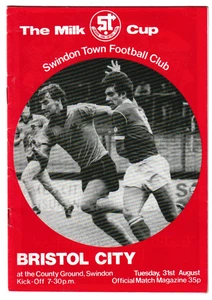 Swindon Town v Bristol City 1982/83 League Cup 1st Round 1st Leg - Picture 1 of 1