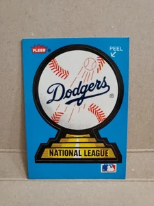 1986 Fleer Los Angeles Dodgers National League Sticker Pittsburgh Pirates Back - Picture 1 of 2