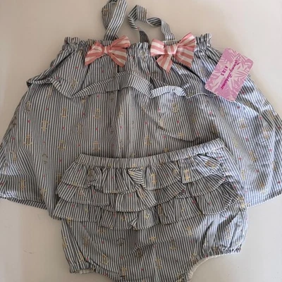Tommy Bahama Niños Bebé Niña 18M Conjunto Rayas Nuevo Foto 1 de 4