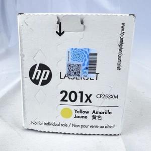 HP 201X CF253XM Yellow Toner Cartridge LaserJet M252 MFP M277 Genuine 2024/09 - Picture 1 of 5