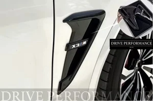 BMW X3 G01 X3M F97 Gloss Black Front Side Air Vent Grill Wing Fender Trim 2018+ - Picture 1 of 8