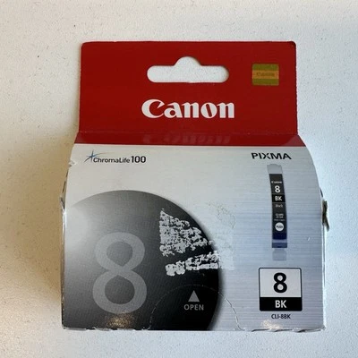 Cartucho de tinta genuino Canon Pixma 8 PC CLI-8BK foto negro ChromaLife 100 sellado Foto 1 de 4