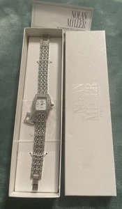 Nolan Miller Glamour Collection Silver Tone Clear Crystal Watch, Needs Battery - Bild 1 von 8